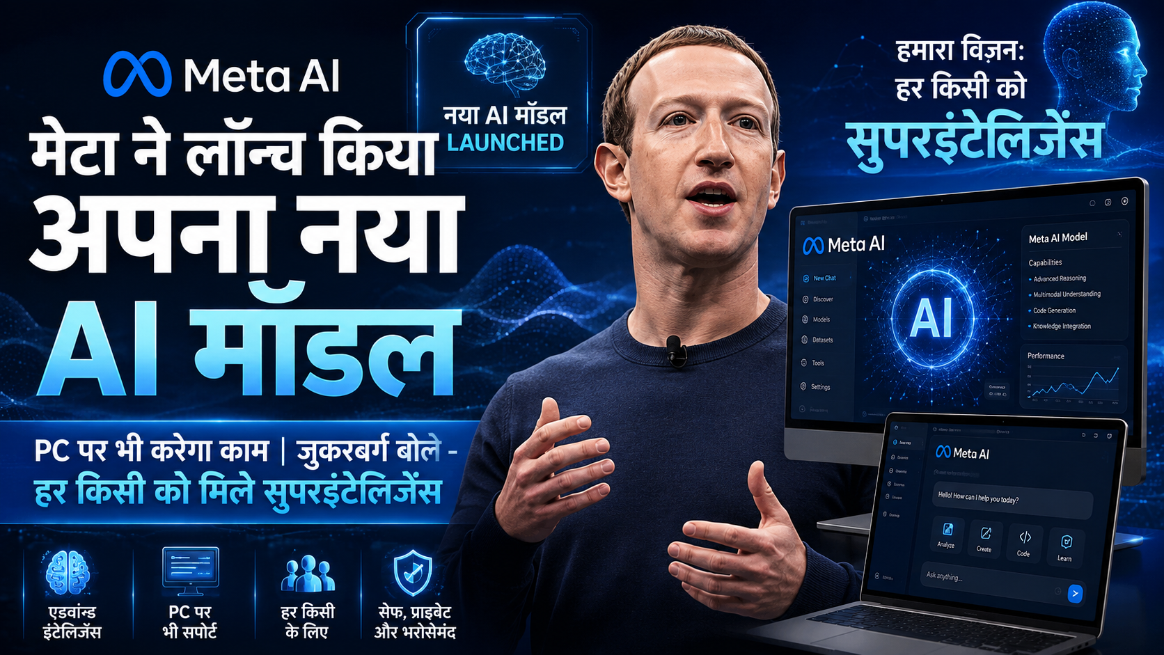मेटा ने लॉन्च किया अपना नया AI मॉडल, PC पर भी करेगा काम, जुकरबर्ग बोले- हर किसी को मिले सुपरइंटेलिजेंस